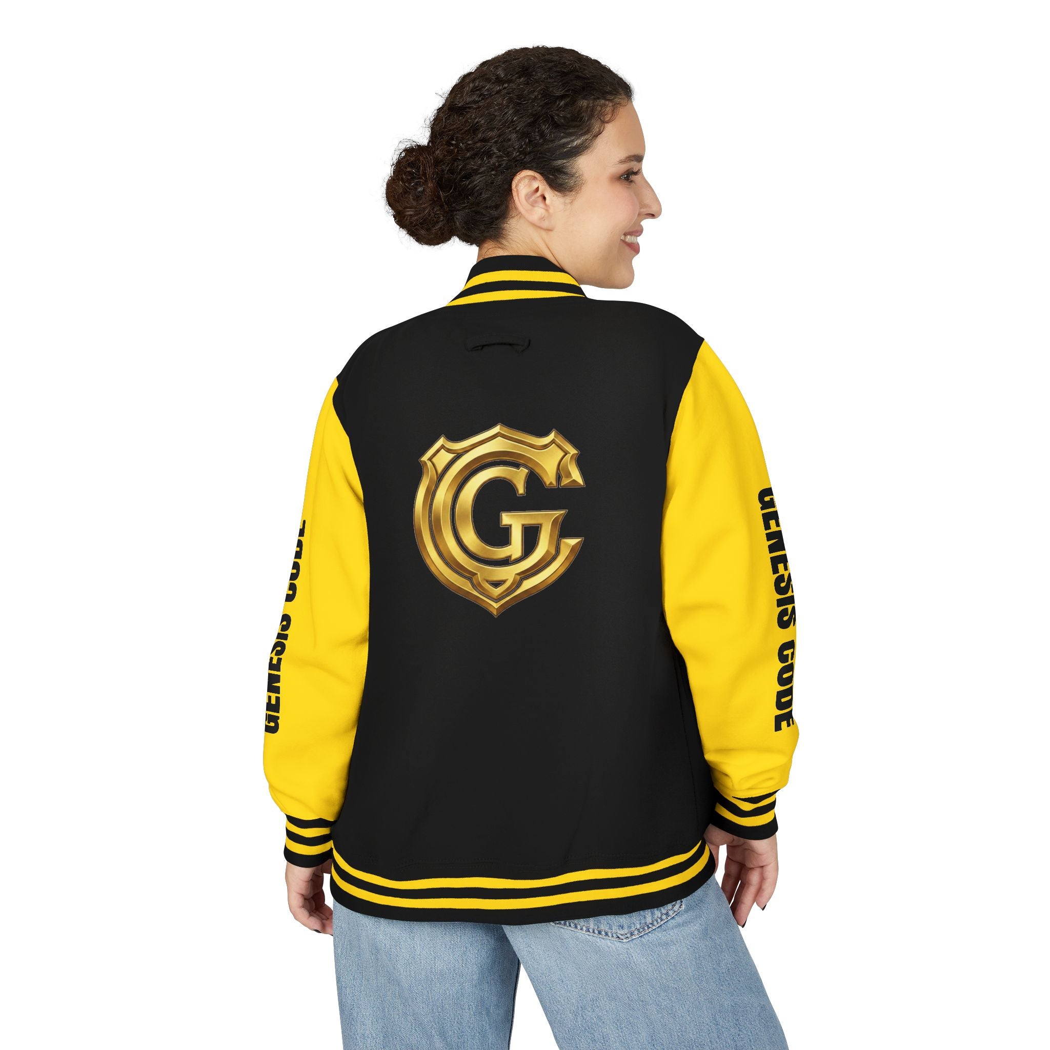 Varsity Jacket — Black & Yellow Genesis Code Varsity Jacket