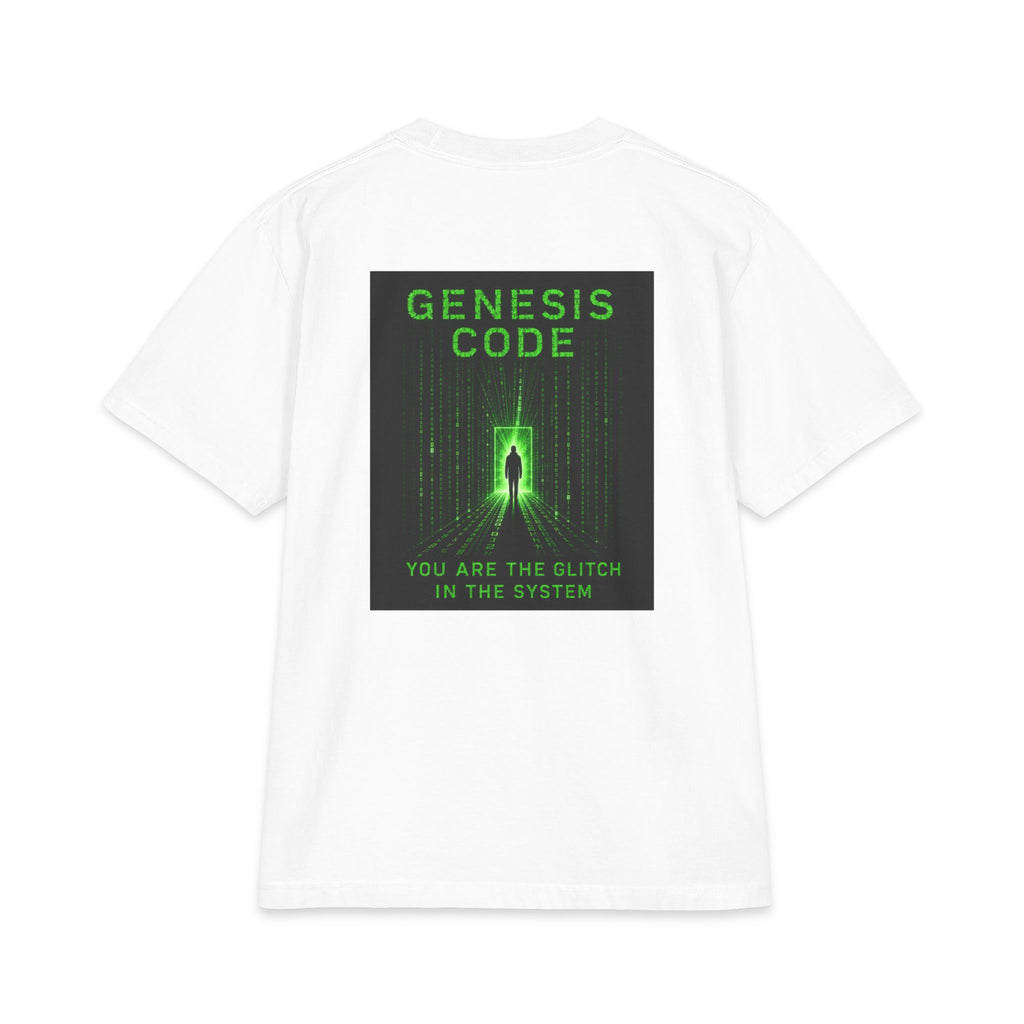 Genesis Code Tee — "You Are the Glitch in the System" Neon Sci‑Fi T-Shirt