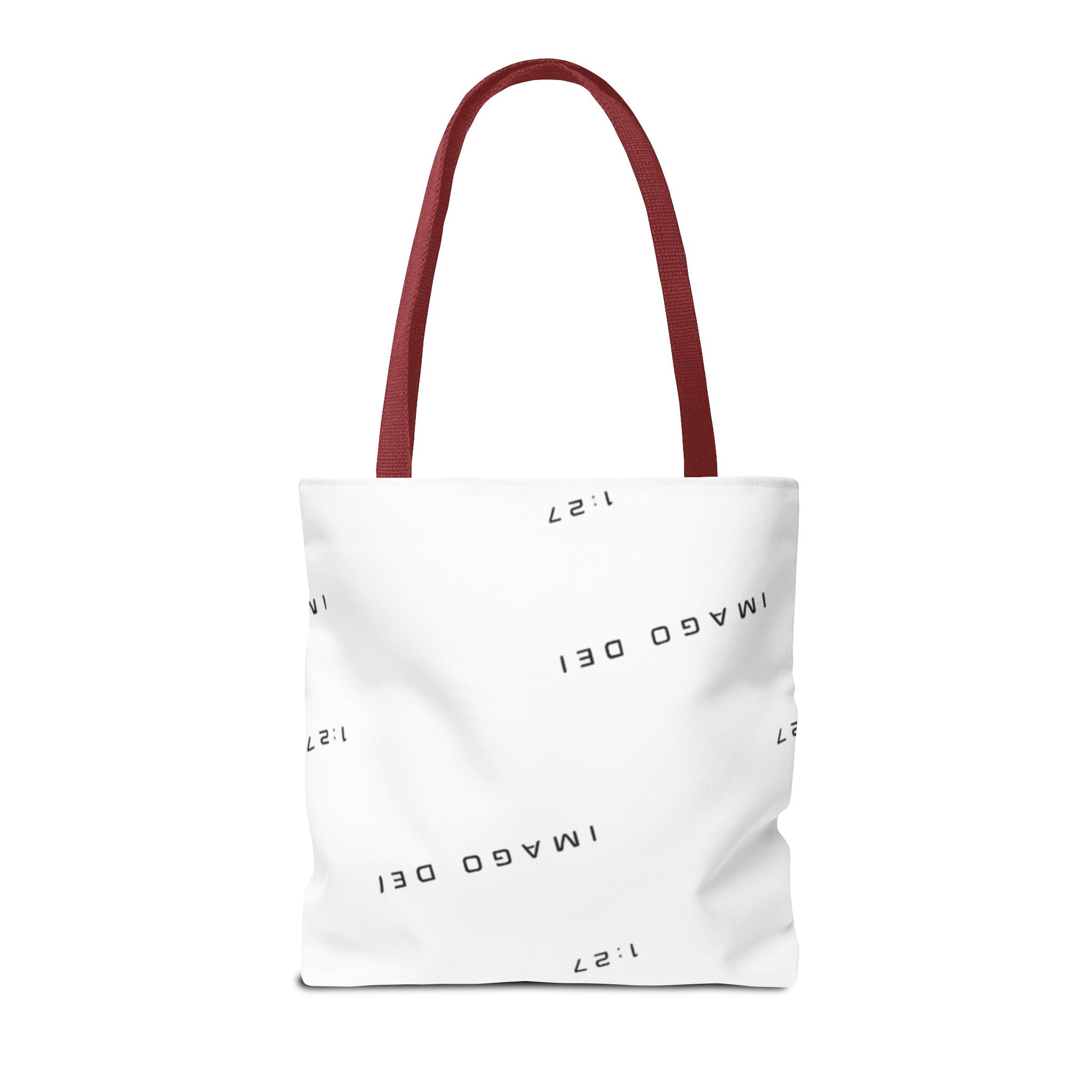 Imago Dei Accesories White Tote Bag — Minimalist Faith-Inspired Canvas Carryall