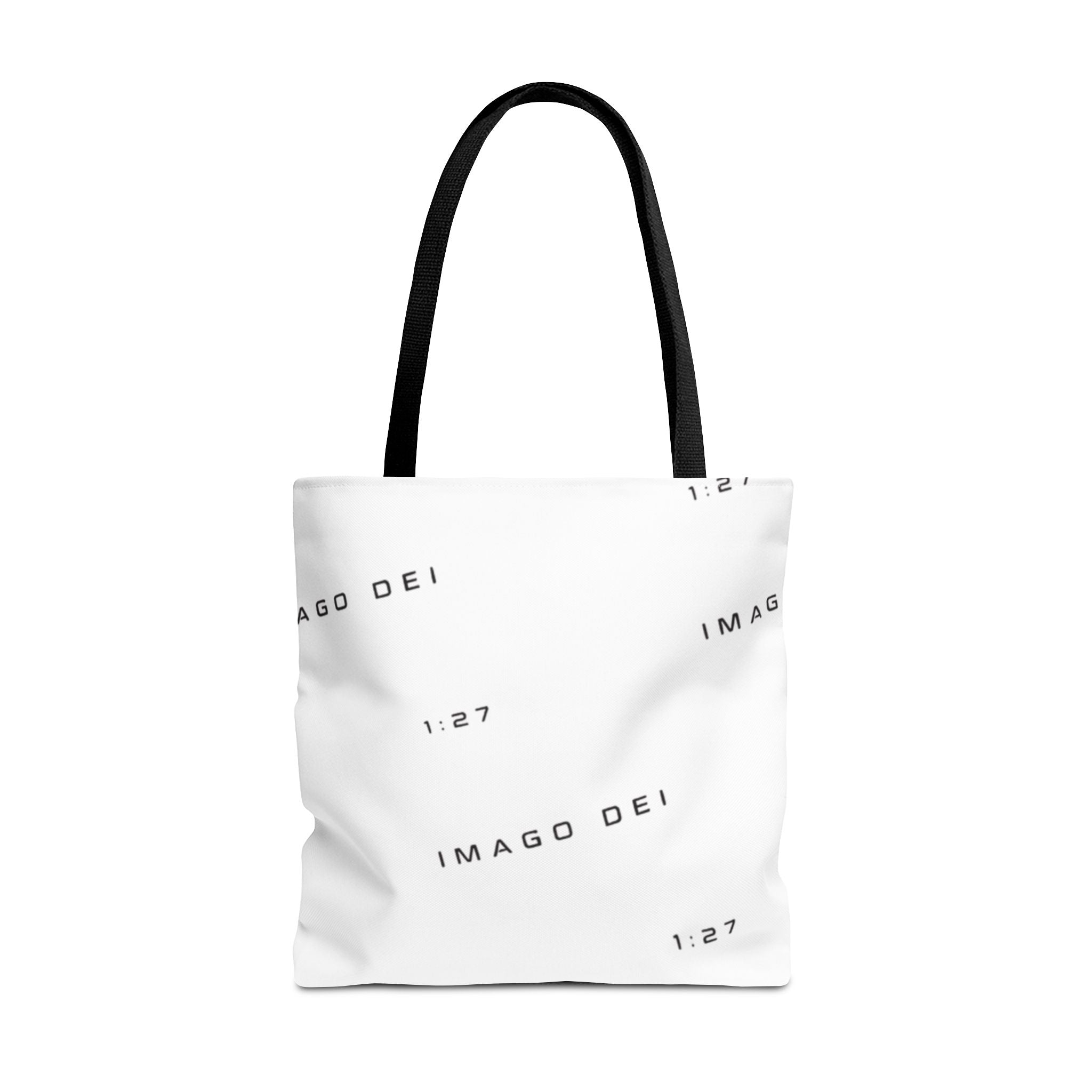 Imago Dei Accesories White Tote Bag — Minimalist Faith-Inspired Canvas Carryall