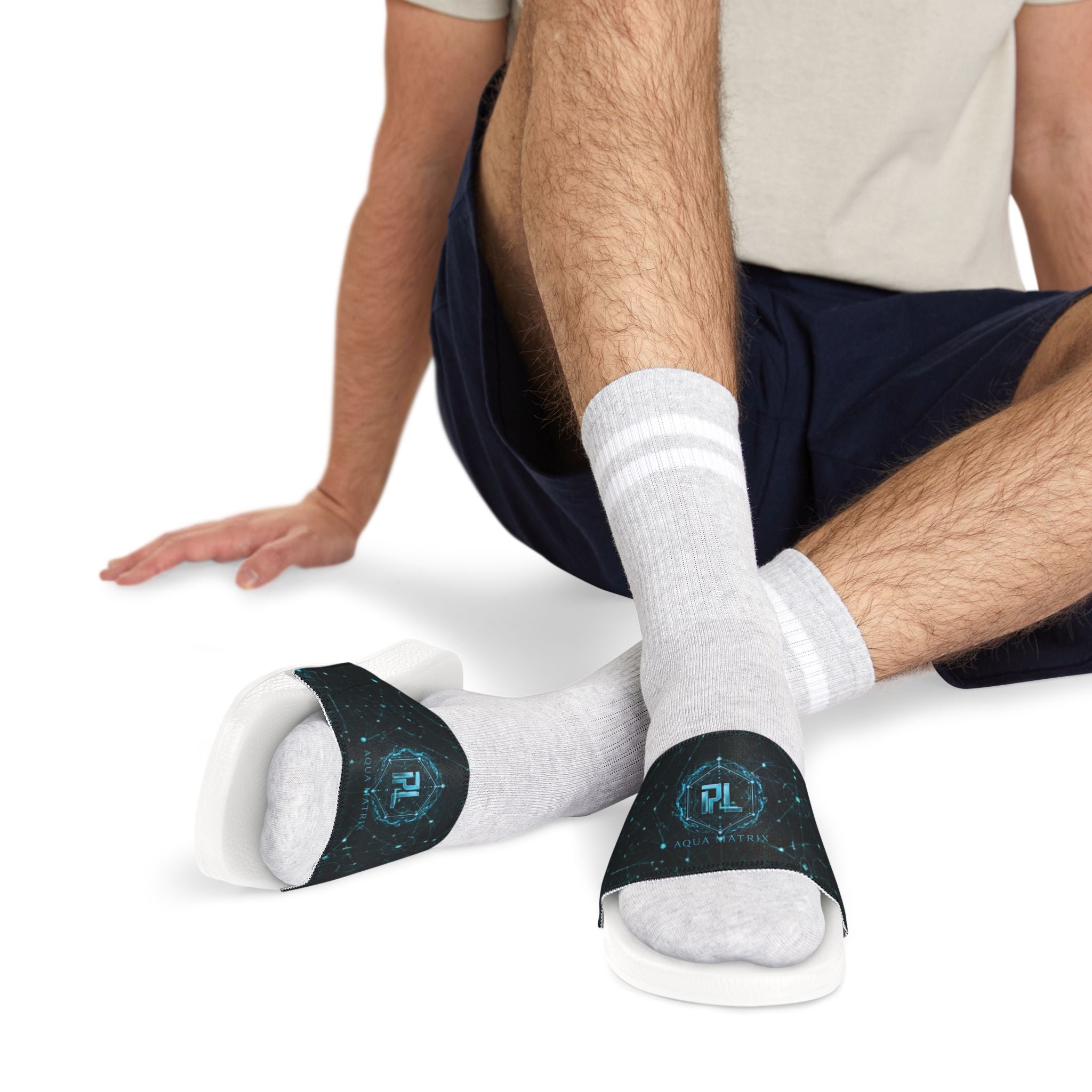 Phoenix Life "Aqua Matrix" Slides- Black or White soles