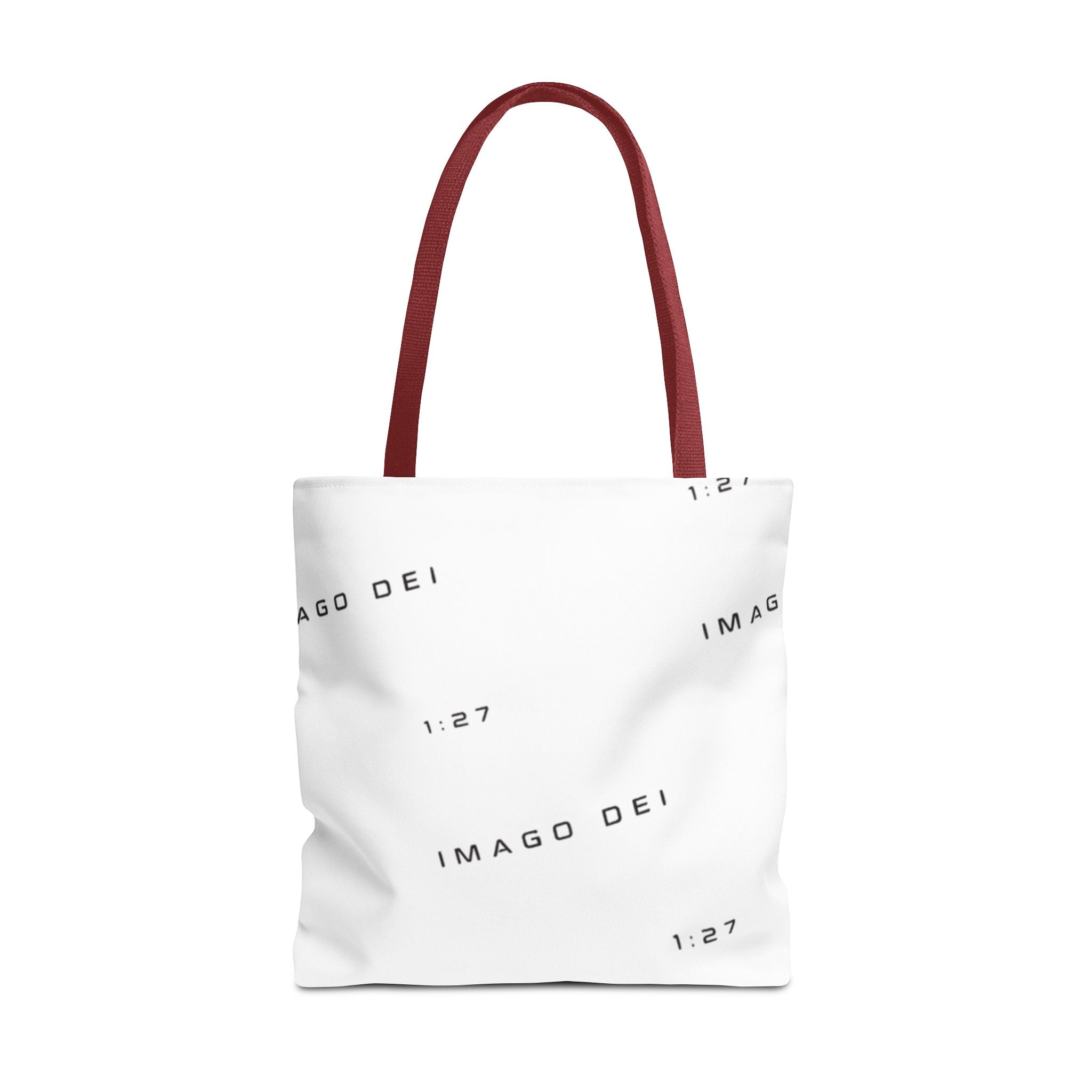 Imago Dei Accesories White Tote Bag — Minimalist Faith-Inspired Canvas Carryall