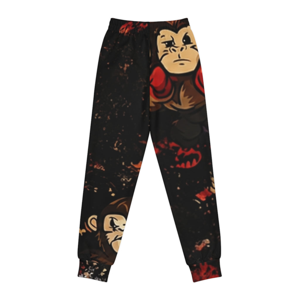 'Punch Monkey' Boxer Youth Joggers – Kids All-Over-Print Athletic Pants