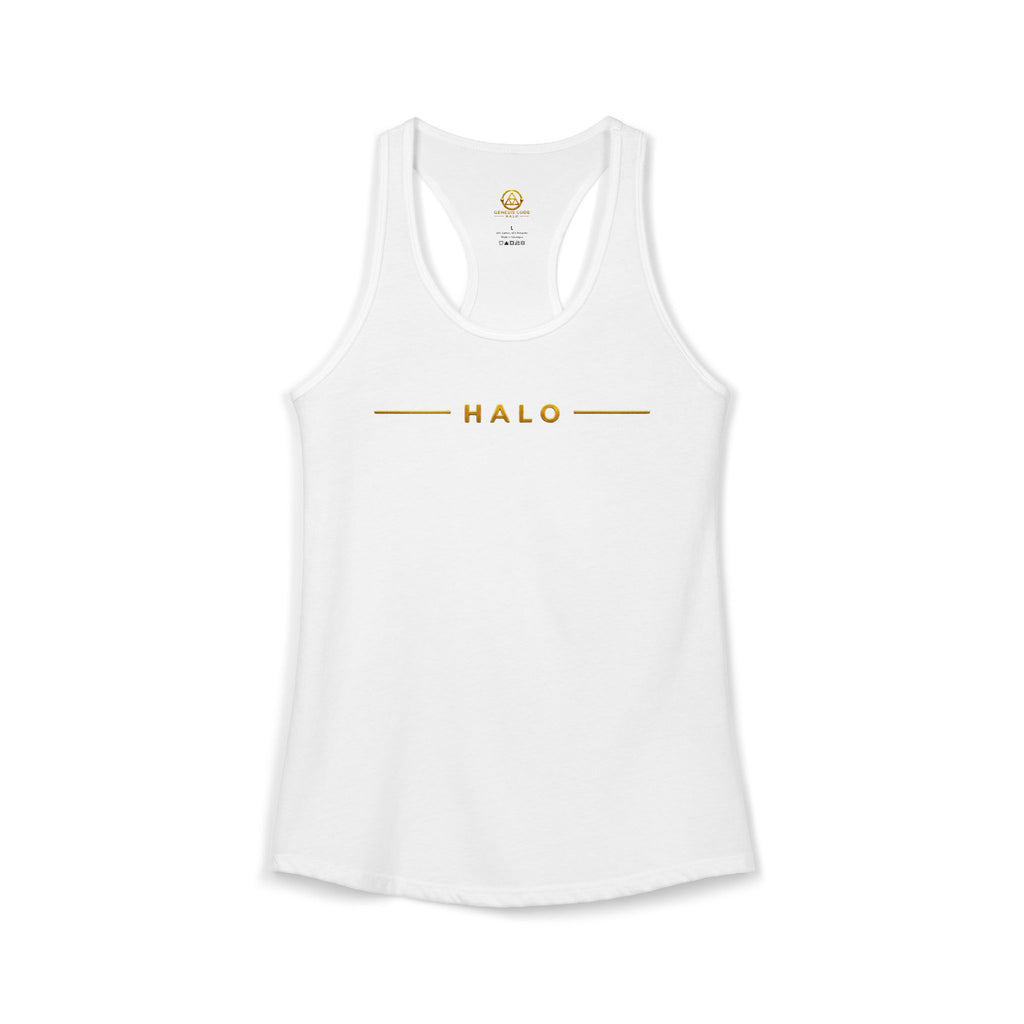 Genesis Code HALO™ Racerback Tank – Black & Gold Edition