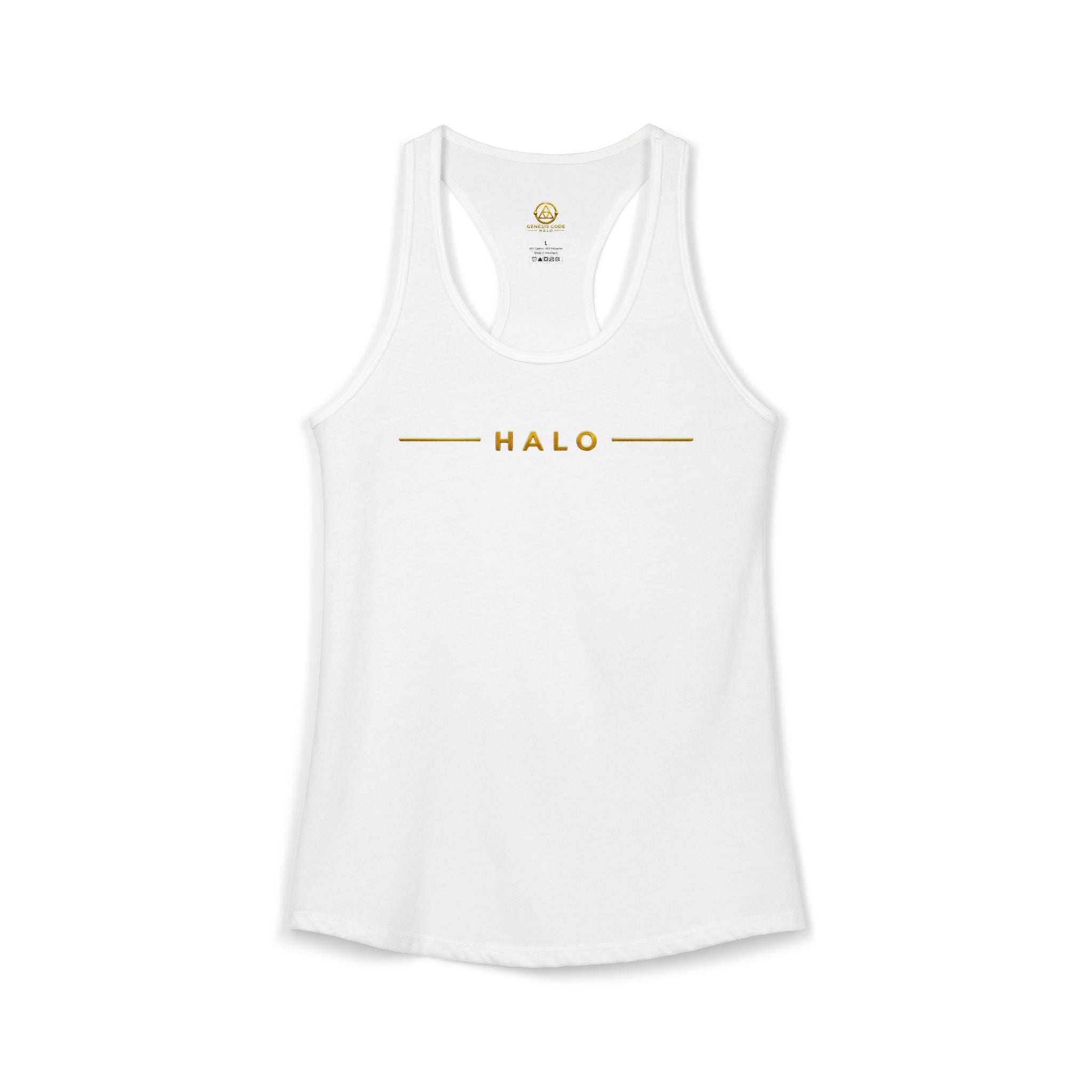 Genesis Code HALO™ Racerback Tank – Black & Gold Edition