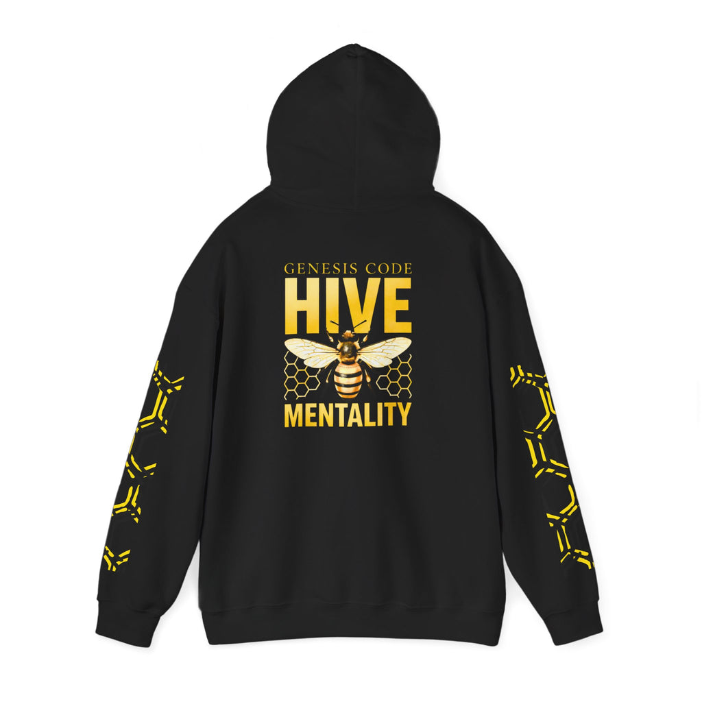 Genesis Code Hive Mentality Hoodie — Bee Graphic Hooded Sweatshirt