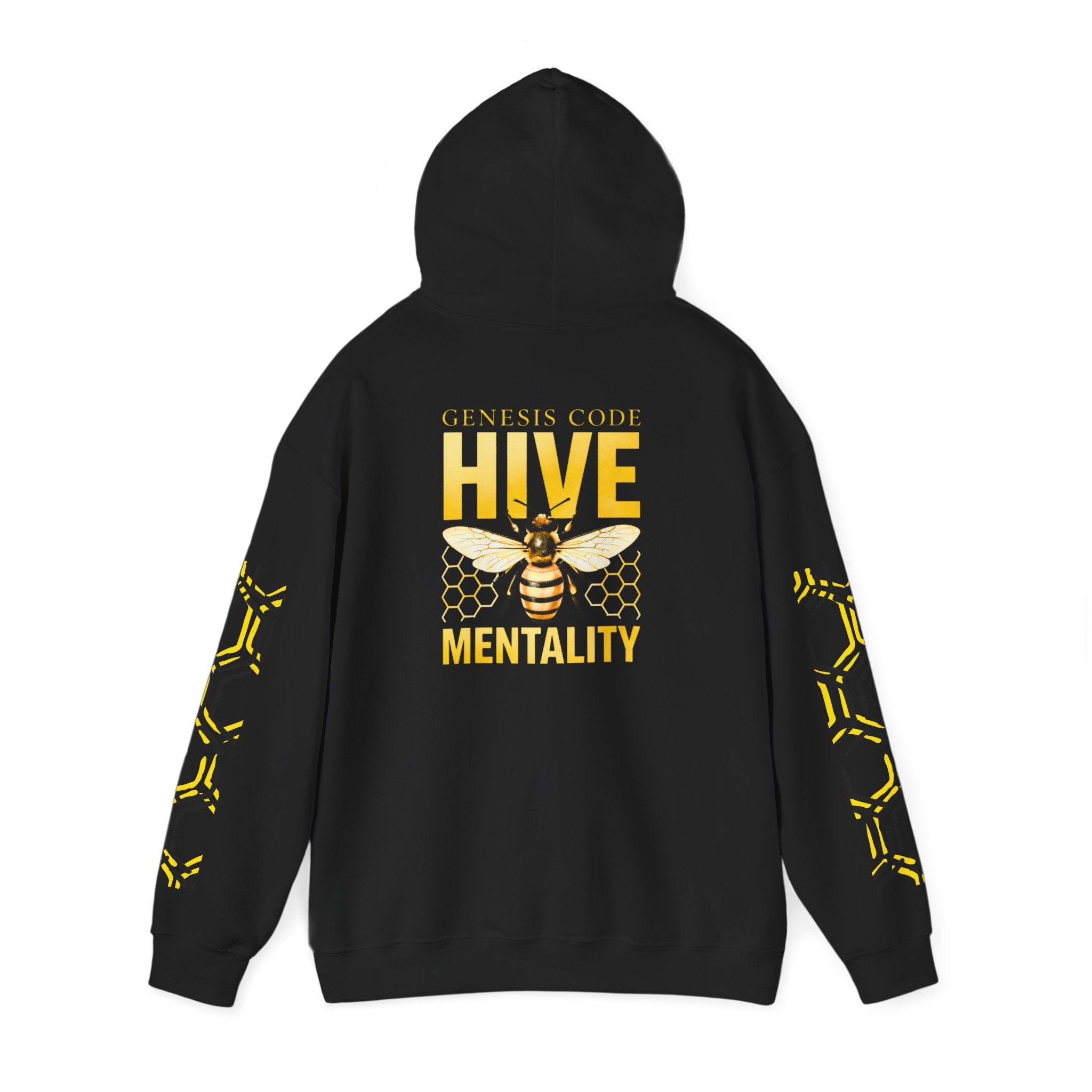 Genesis Code Hive Mentality Hoodie — Bee Graphic Hooded Sweatshirt