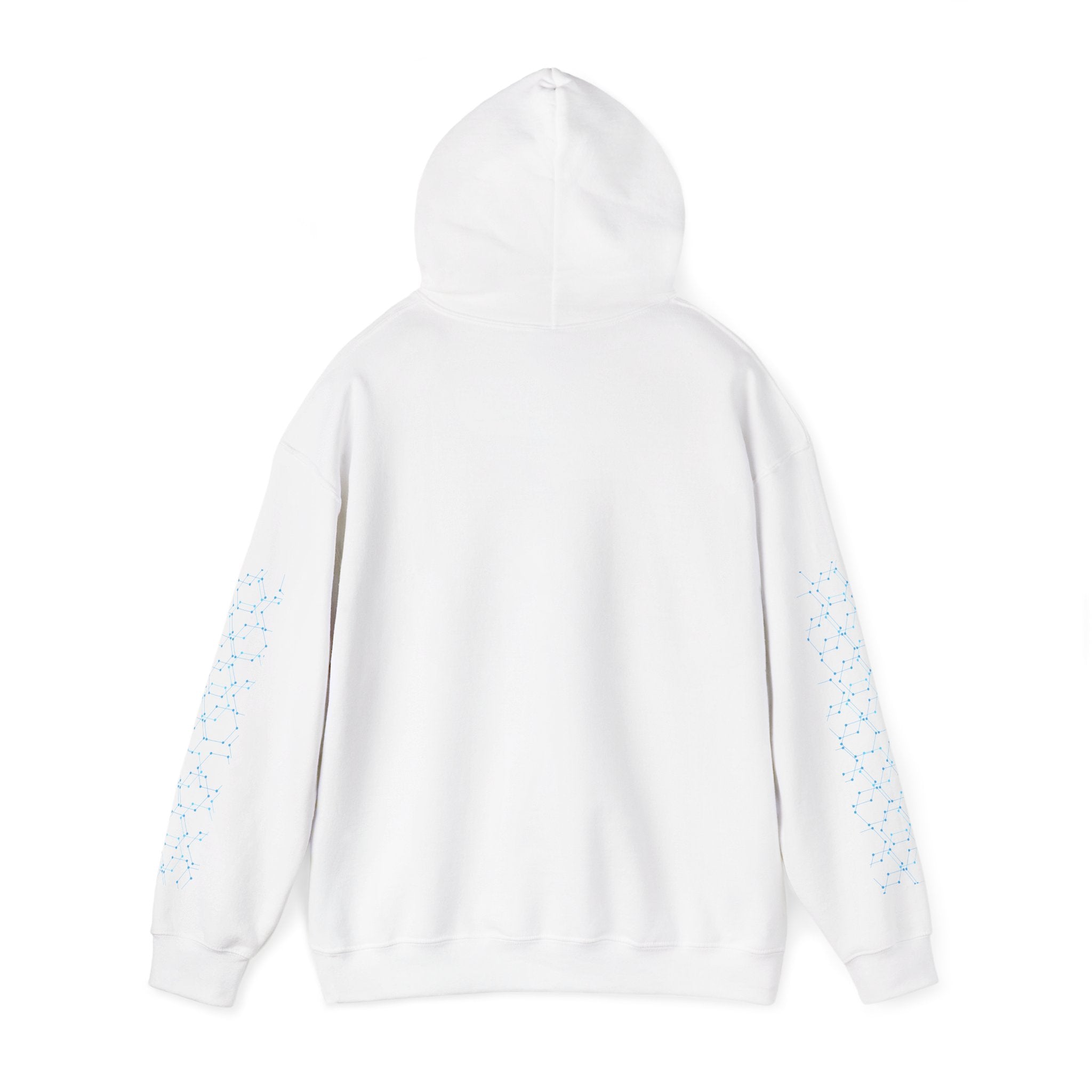 Aqua Matrix Logo Hoodie — Futuristic Tech Graphic Sweatshirt