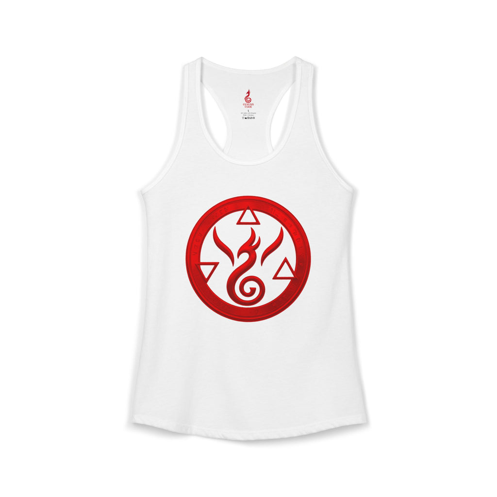 Genesis Code Tank Top (WOMEN'S) - Red Origin Seal Graphic
