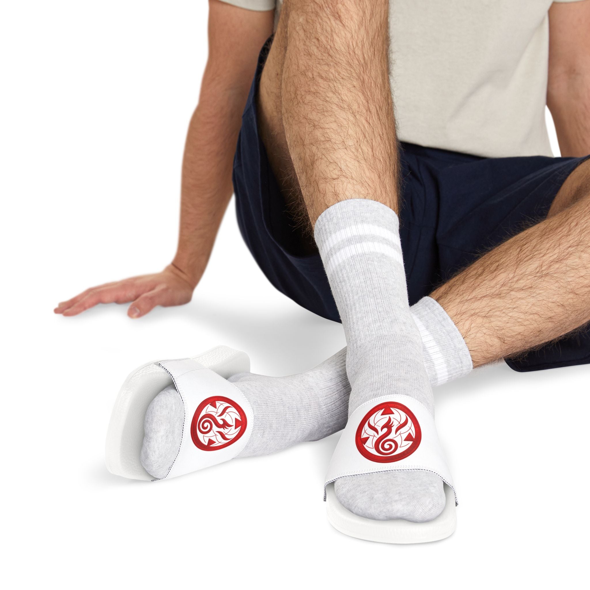 Men's Genesis Code (Red) Origin Slide Sandals — Red Coded Symbol