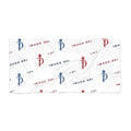 Imago Dei Pattern Beach Towel — Nautical Red & Blue Logo Design