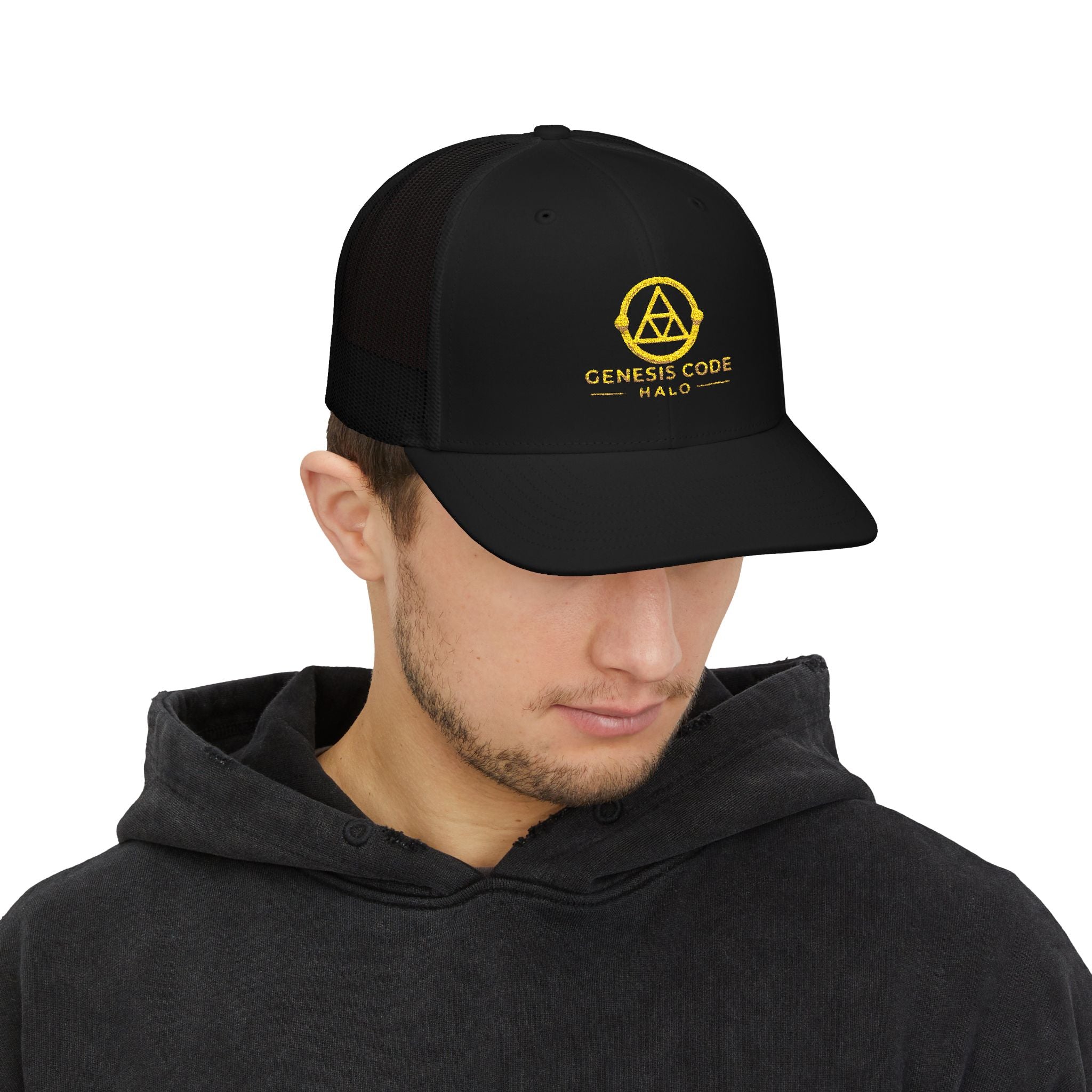 Genesis Code Halo Trucker Cap - Embroidered Logo Snapback