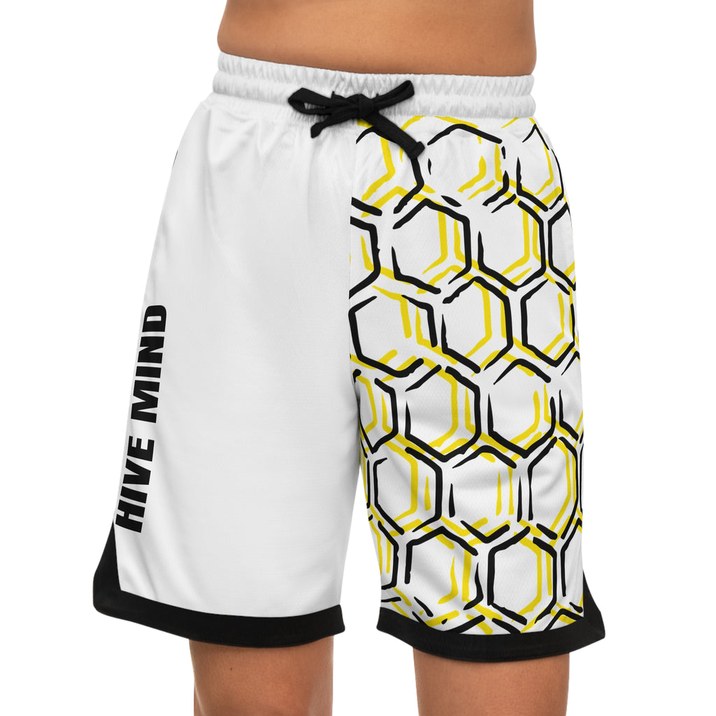 Genesis Code Hive Mind Basketball Shorts – Hex Pattern Athletic Rib Shorts