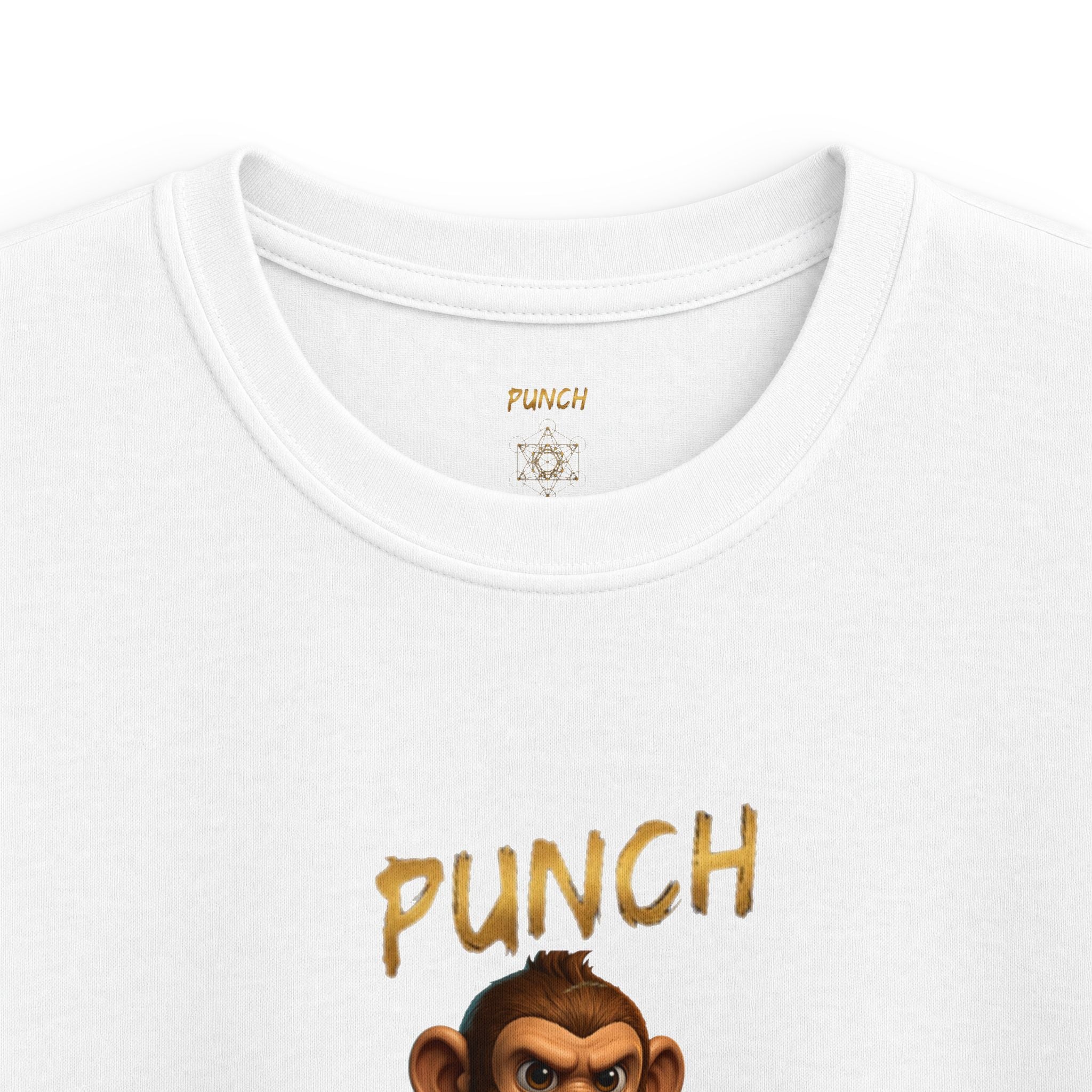 Kids Tee — 'Punch' Boxing Monkey Graphic, "The Chosen Courage" Motivational Shirt