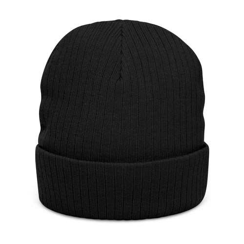Genesis Code Embroidered Ribbed Knit Beanie — Cuffed Winter Hat