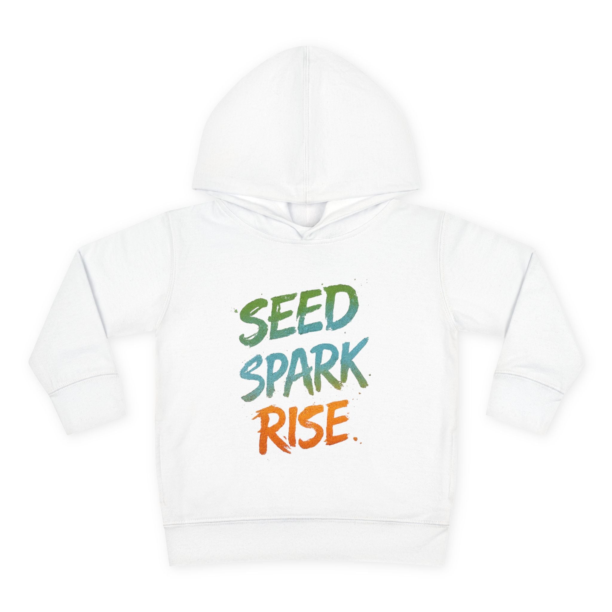 Toddler Hoodie – "Seed Spark Rise" Inspirational Pullover
