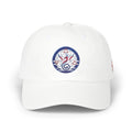 Embroidered Floral Spiral Dad Cap – Minimal White Baseball Hat