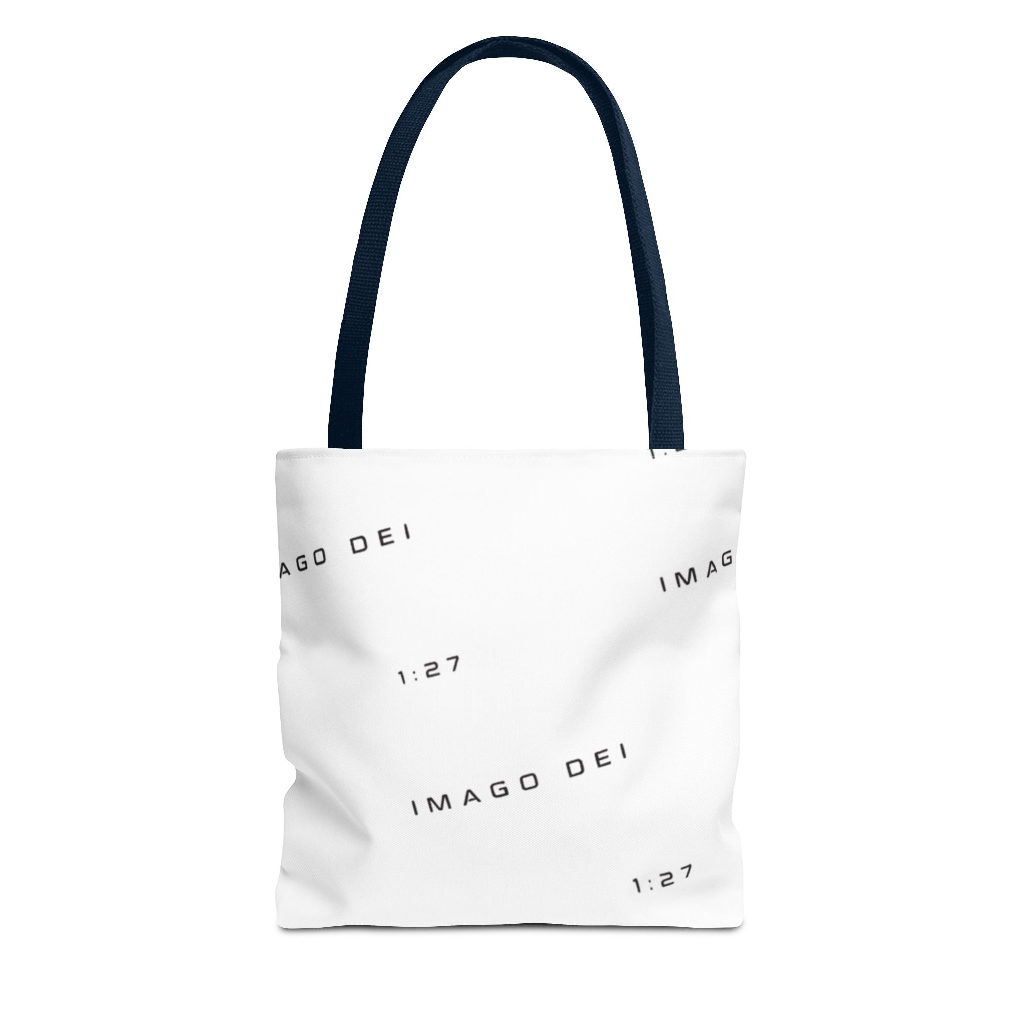 Imago Dei Accesories White Tote Bag — Minimalist Faith-Inspired Canvas Carryall