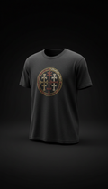 Ashen Veil Tee with Embroidered Faith Icon