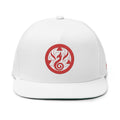 Embroidered Phoenix Life Genesis Code Flat Bill Cap — Red Origin Symbol Snapback