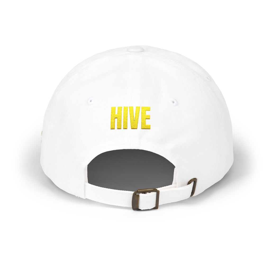 Genesis Code "HIVE" Drip Dad Cap — Embroidered Honeybee Front with "HIVE" Back