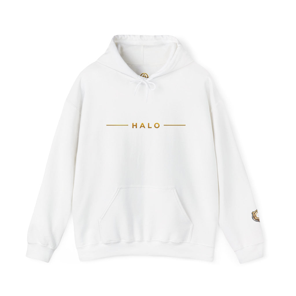 Genesis Code HALO Hoodie – Halo Armor Arc Crest Edition (Black & White)