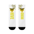 Genesis Code "Hive Mind" Sublimation Crew Socks — Bee & Honeycomb Graphic