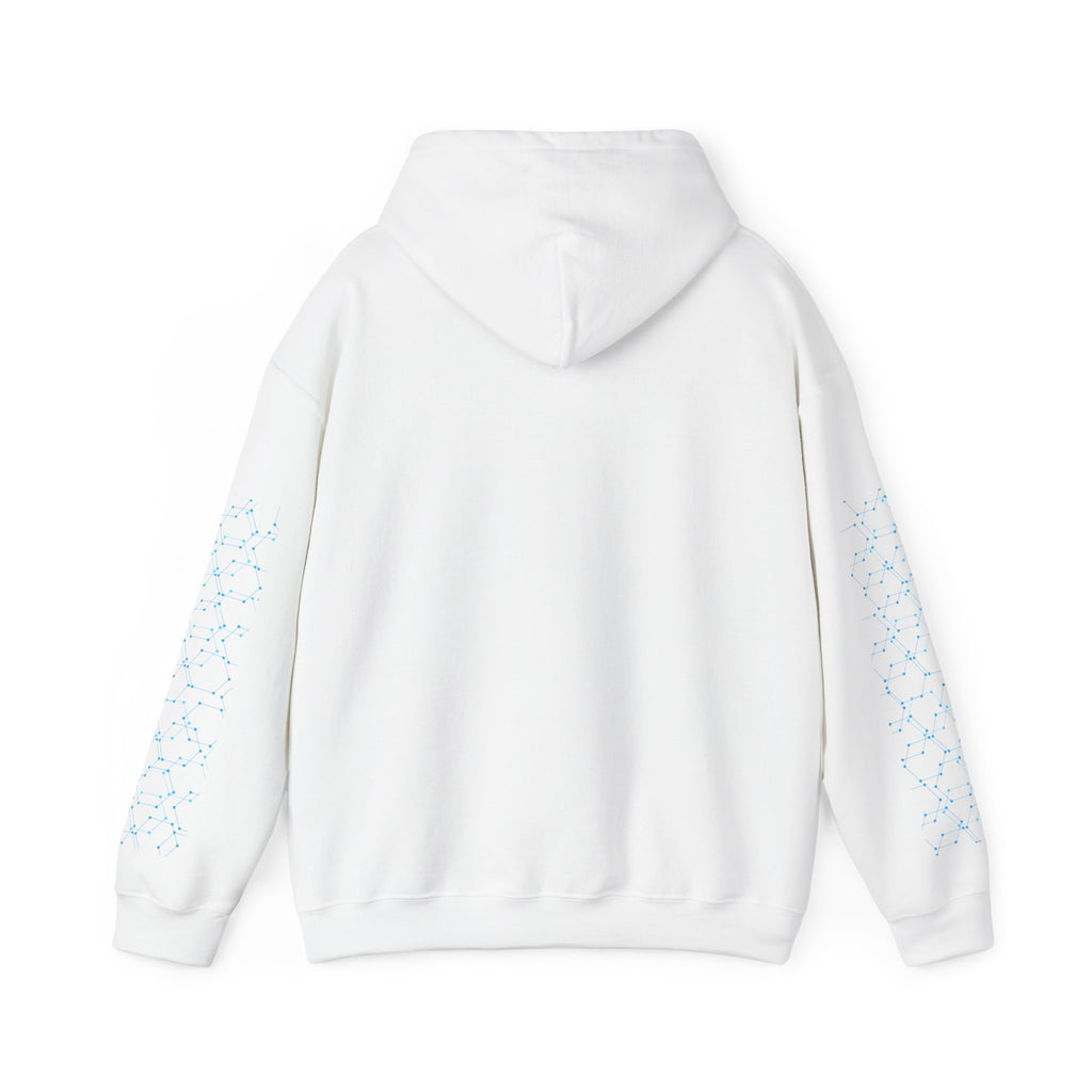 Aqua Matrix Logo Hoodie — Futuristic Tech Graphic Sweatshirt