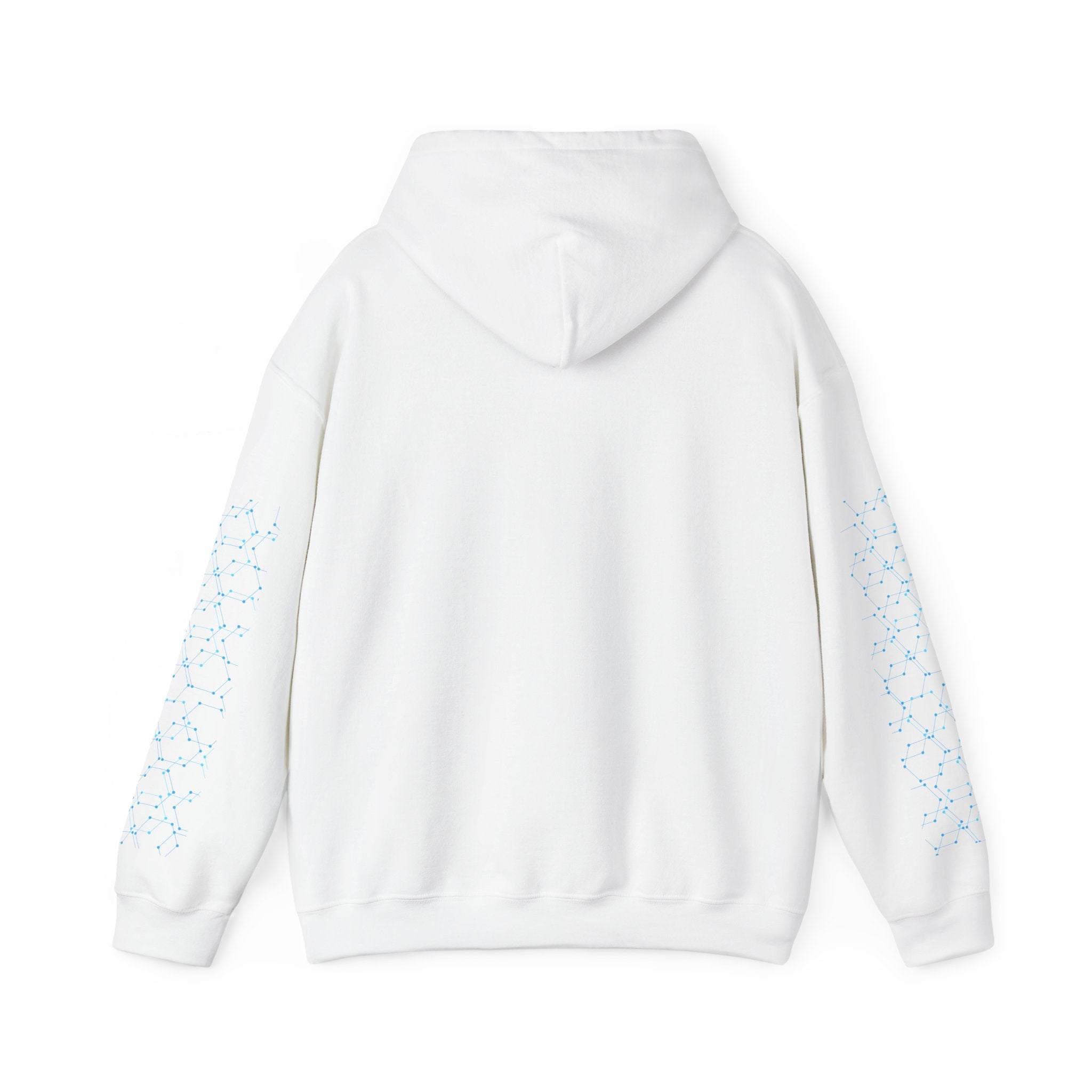 Aqua Matrix Logo Hoodie — Futuristic Tech Graphic Sweatshirt