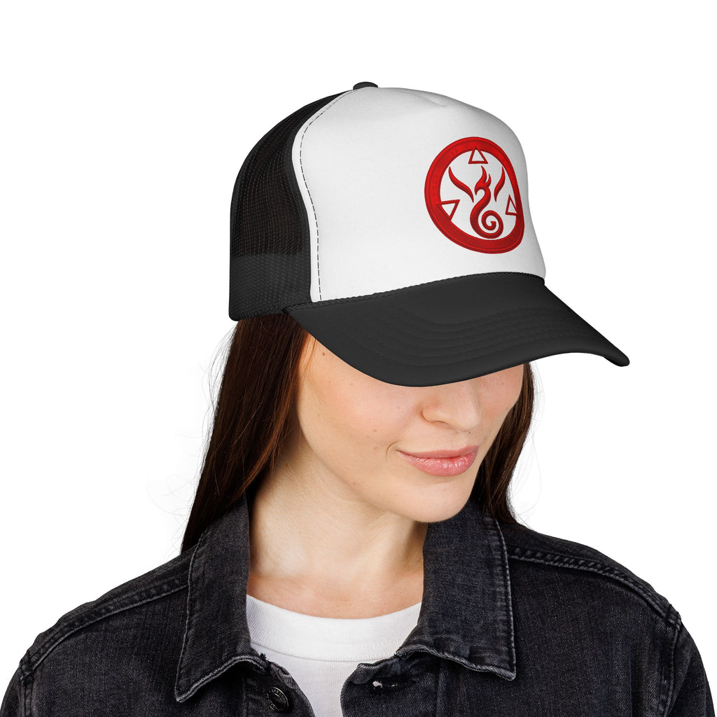 Genesis Code Trucker Cap- Red Origin Seal