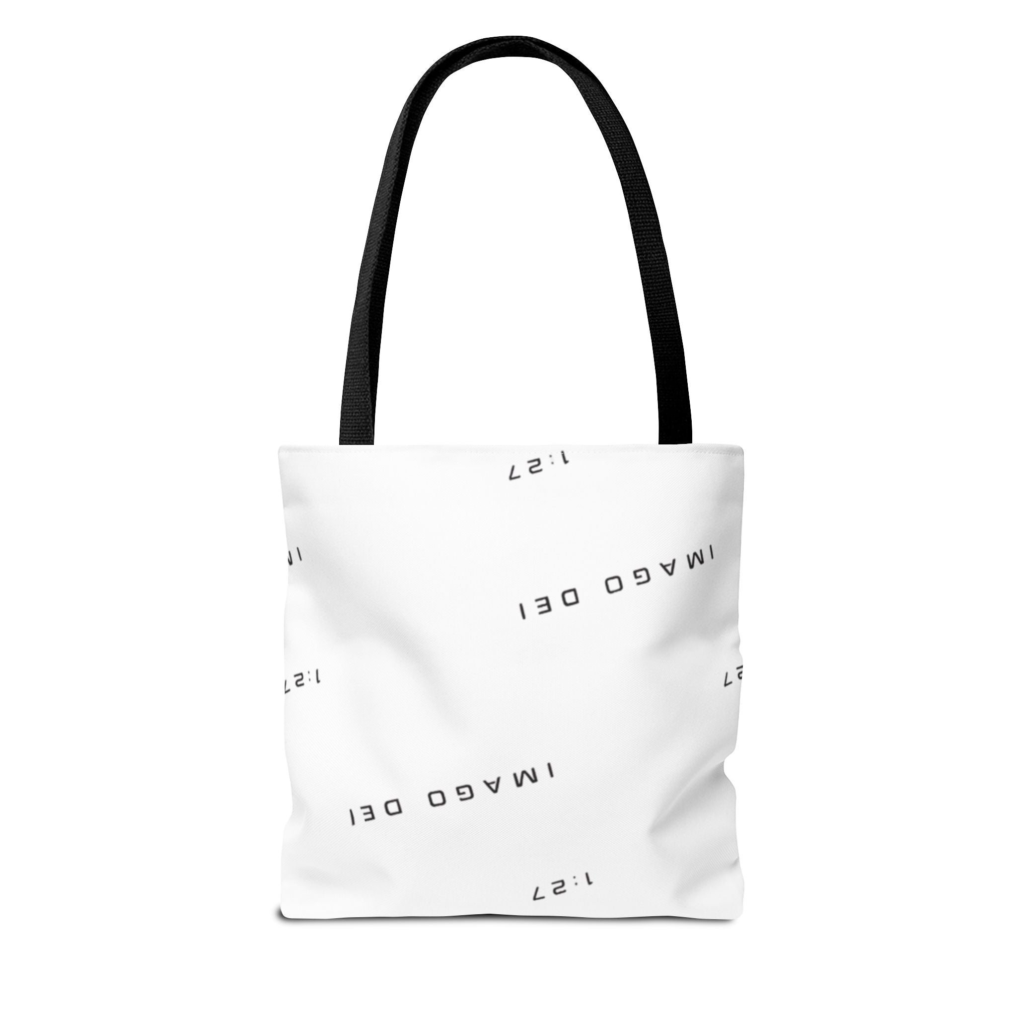 Imago Dei Accesories White Tote Bag — Minimalist Faith-Inspired Canvas Carryall