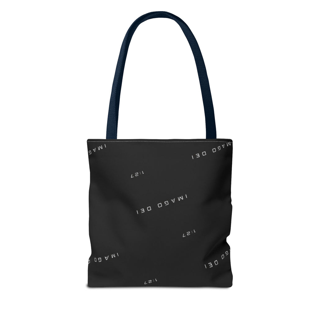 IMAGO DEI Black Tote Bag -Minimalist Faith-Inspired Canvas Carryall (Freedom Collection)