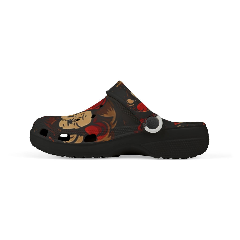 Kids Monkey Print EVA Foam Clogs – Cute Cartoon Animal Slip-On Shoes