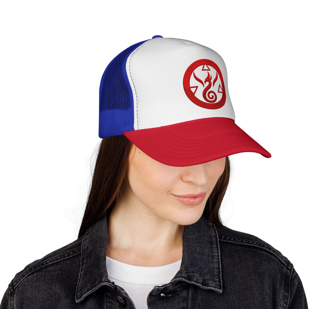 Genesis Code Trucker Cap- Red Origin Seal