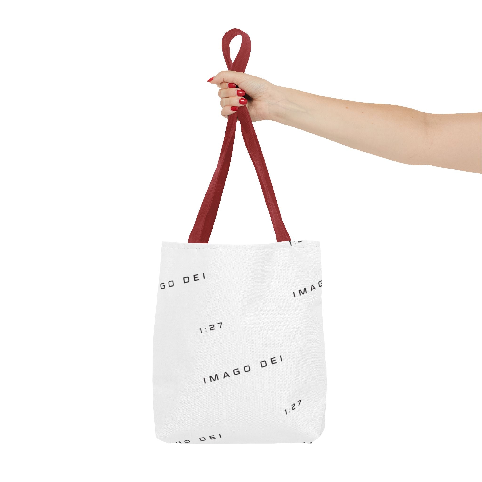 Imago Dei Accesories White Tote Bag — Minimalist Faith-Inspired Canvas Carryall