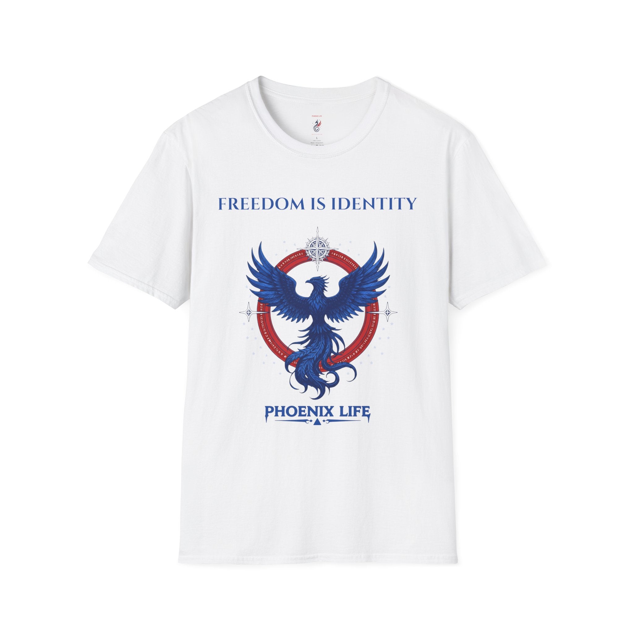 Freedom Is Identity Phoenix Life T-Shirt — Lightweight Phoenix Compass Tee