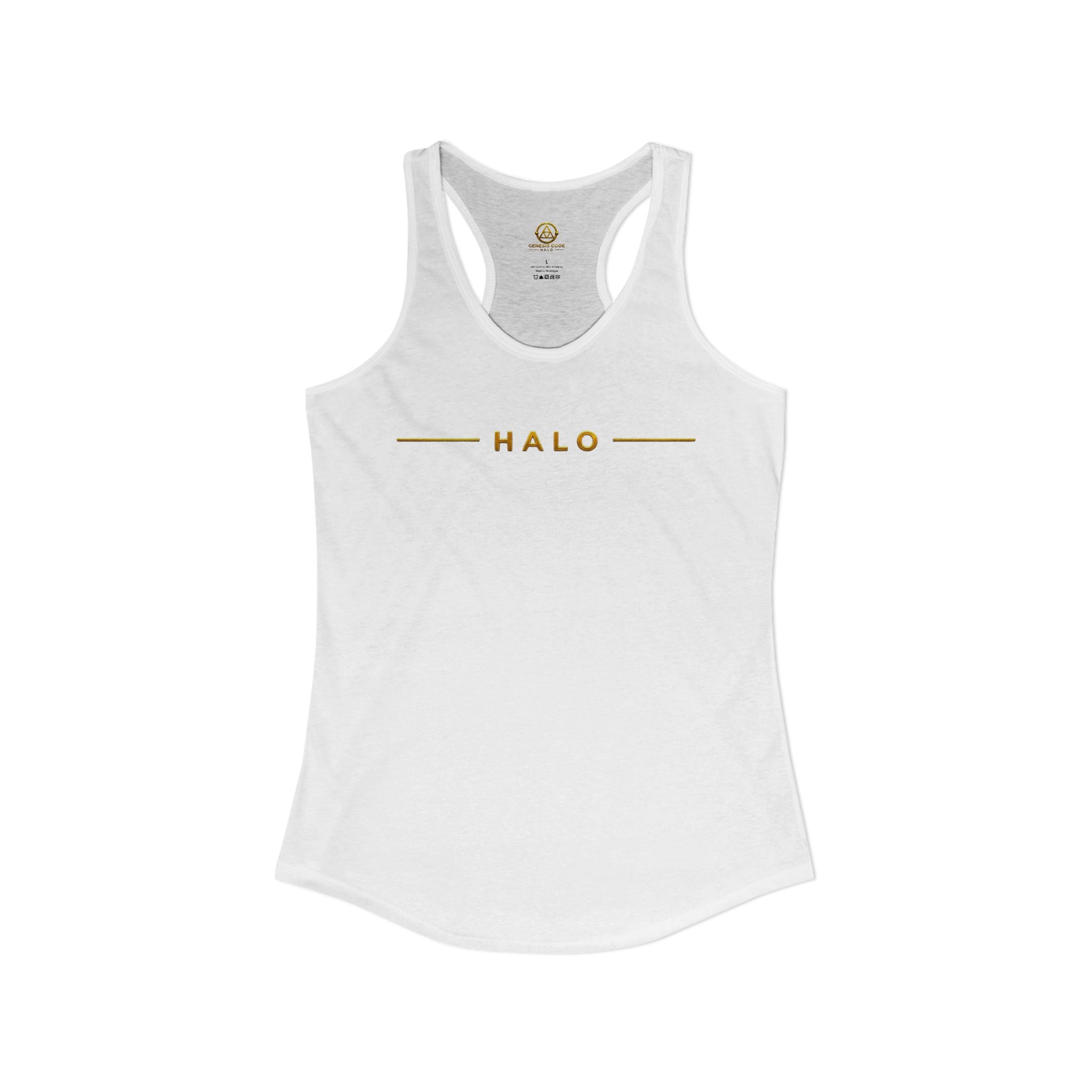Genesis Code HALO™ Racerback Tank – Black & Gold Edition