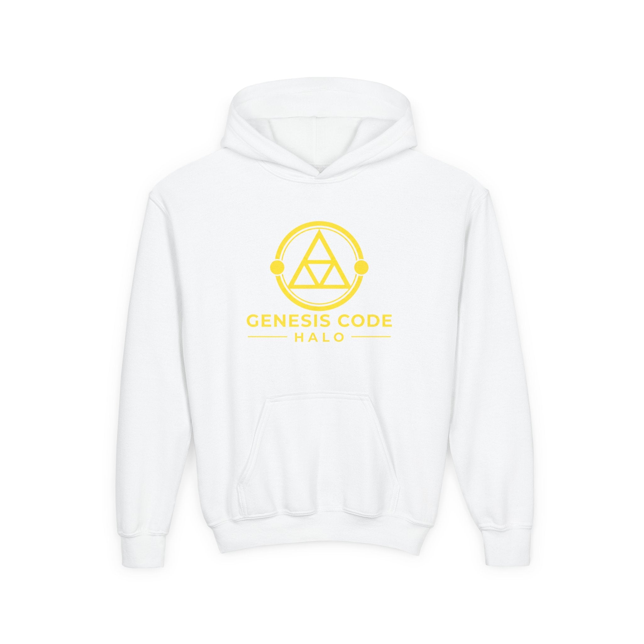 Youth Hoodie — Genesis Code Halo Logo (Yellow)
