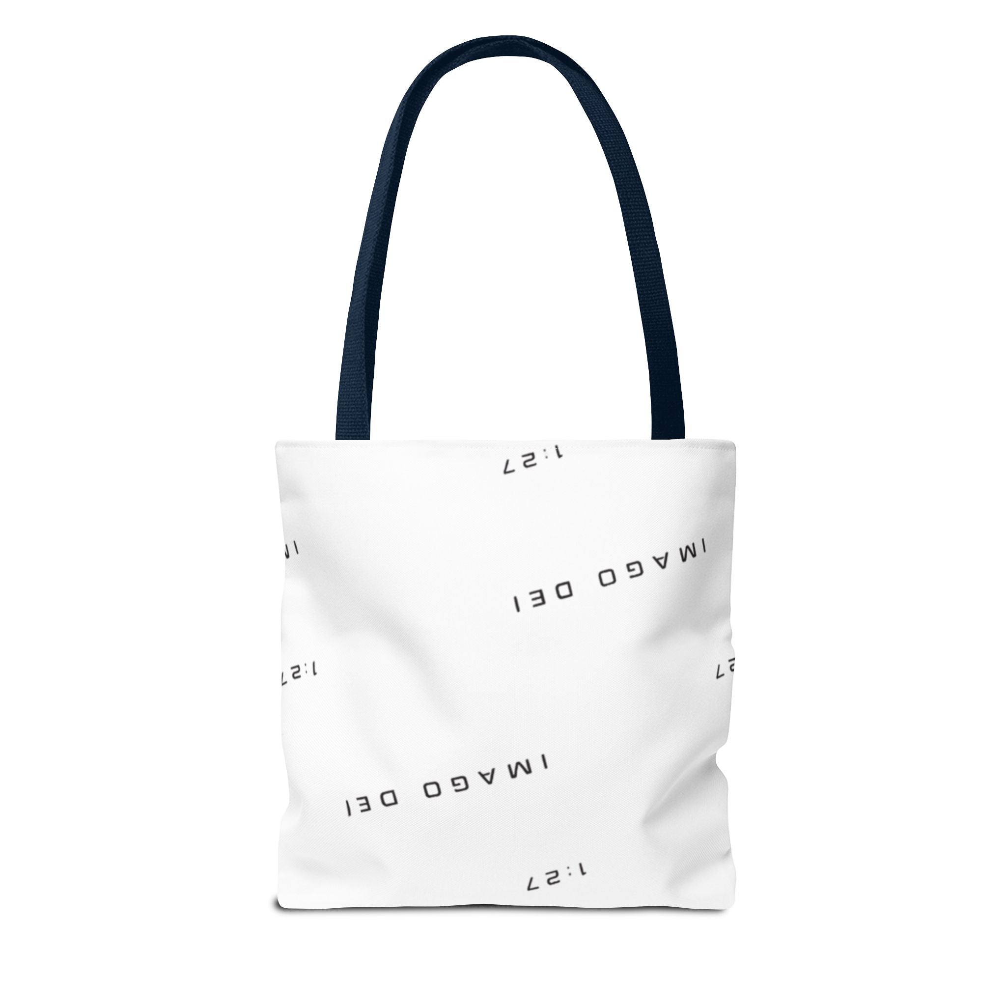 Imago Dei Accesories White Tote Bag — Minimalist Faith-Inspired Canvas Carryall