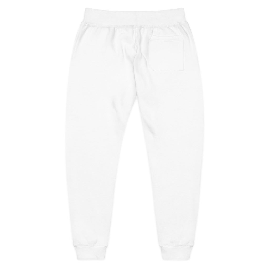 Embroidered IMAGO DEI Fleece Sweatpants — Cozy White (RED) Joggers (Freedom Collection)