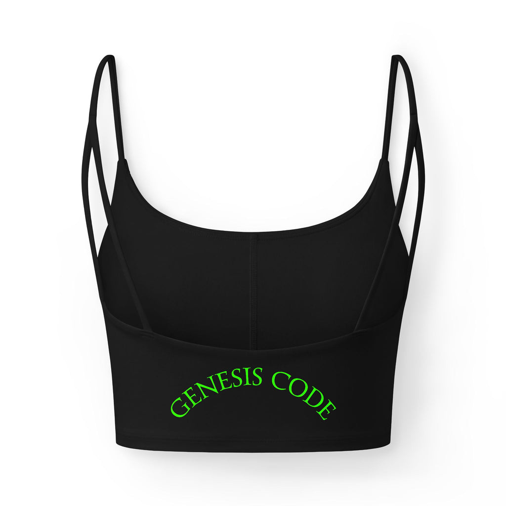 Women's Luxe Bra — Genesis Code Green Logo Luxe Bra
