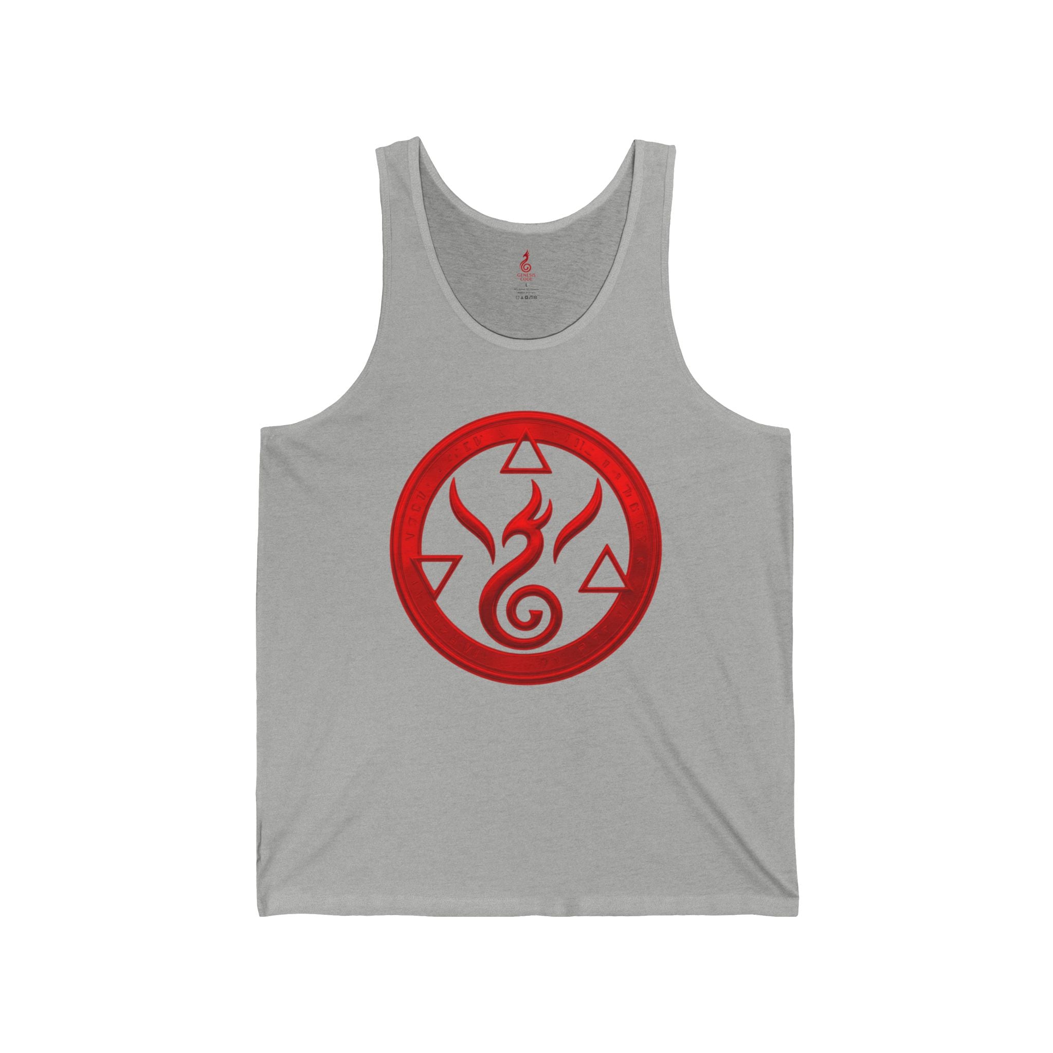 Genesis Code Tank Top (MEN'S) - Red Origin Seal Graphic