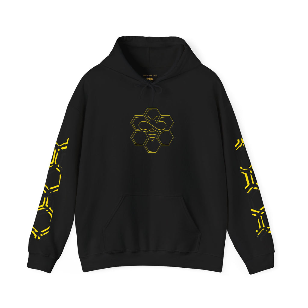 Genesis Code Hive Mentality Hoodie — Bee Graphic Hooded Sweatshirt