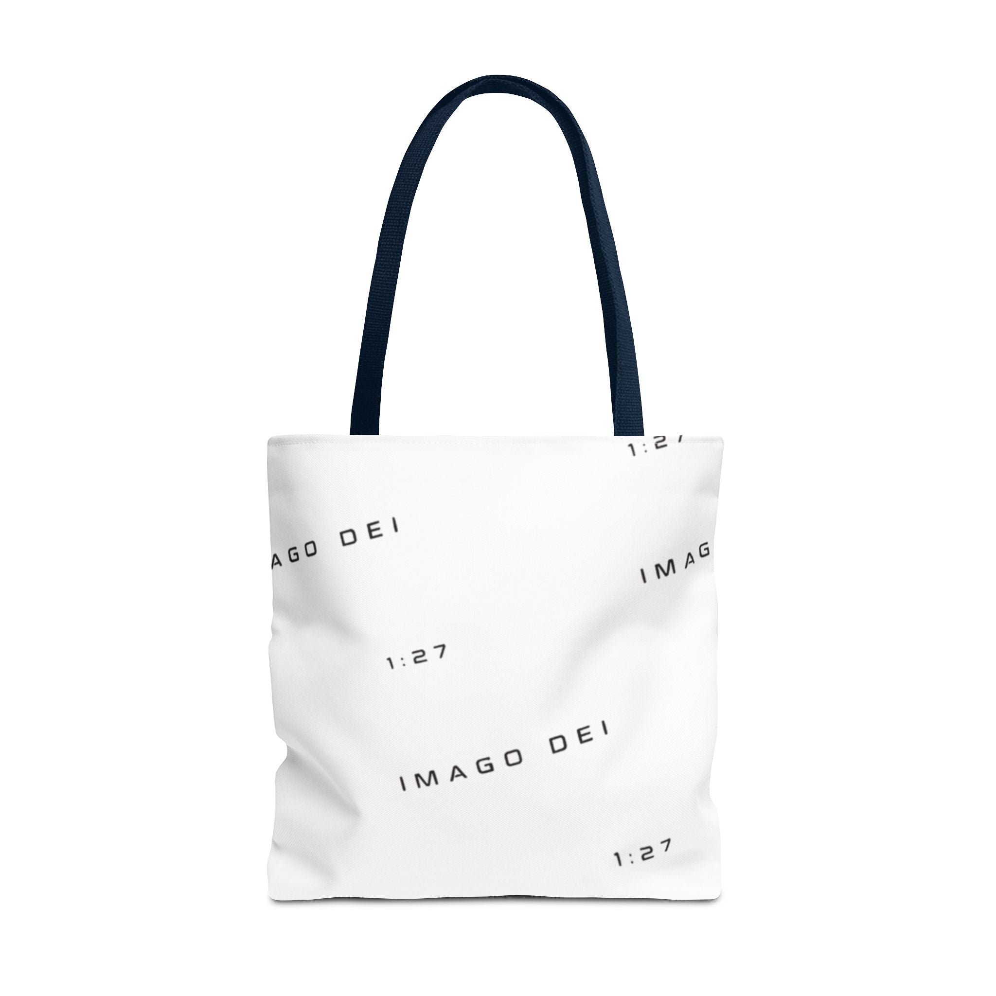 Imago Dei Accesories White Tote Bag — Minimalist Faith-Inspired Canvas Carryall