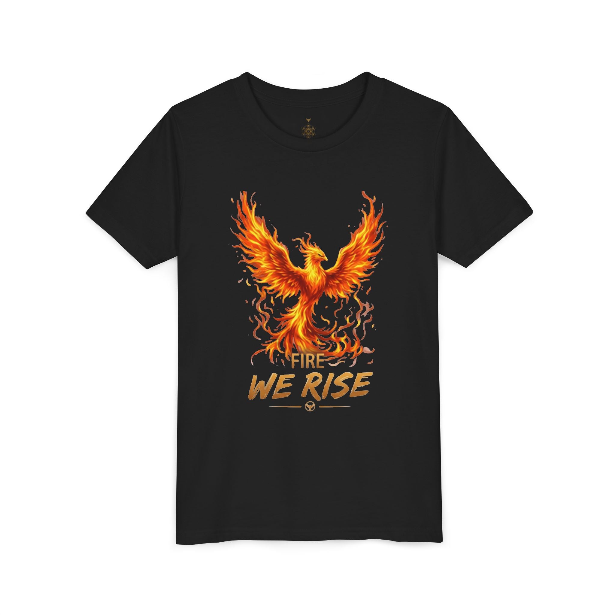 Youth Phoenix Tee — "Fire We Rise" Inspirational Kids T-Shirt