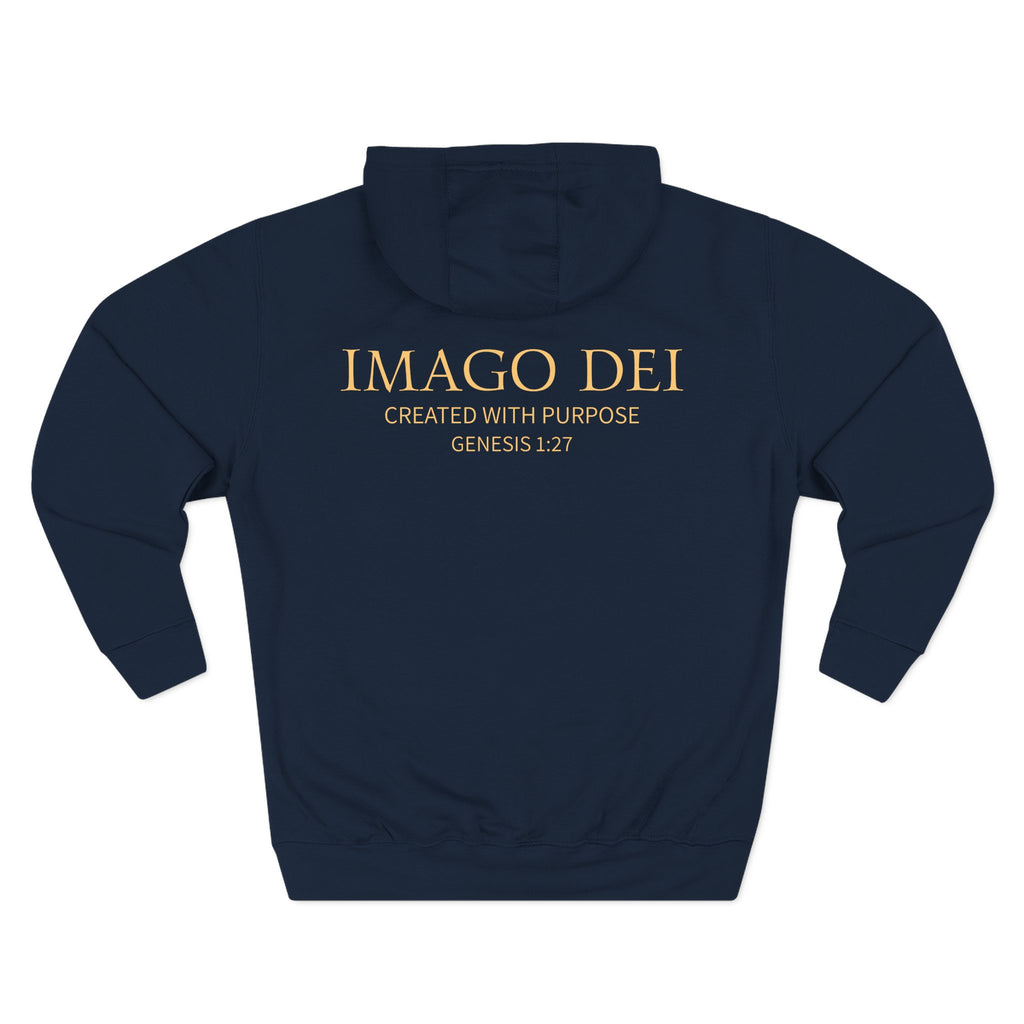 Imago Dei Hoodie – "Created With Purpose" Christian Pullover (Genesis 1:27)