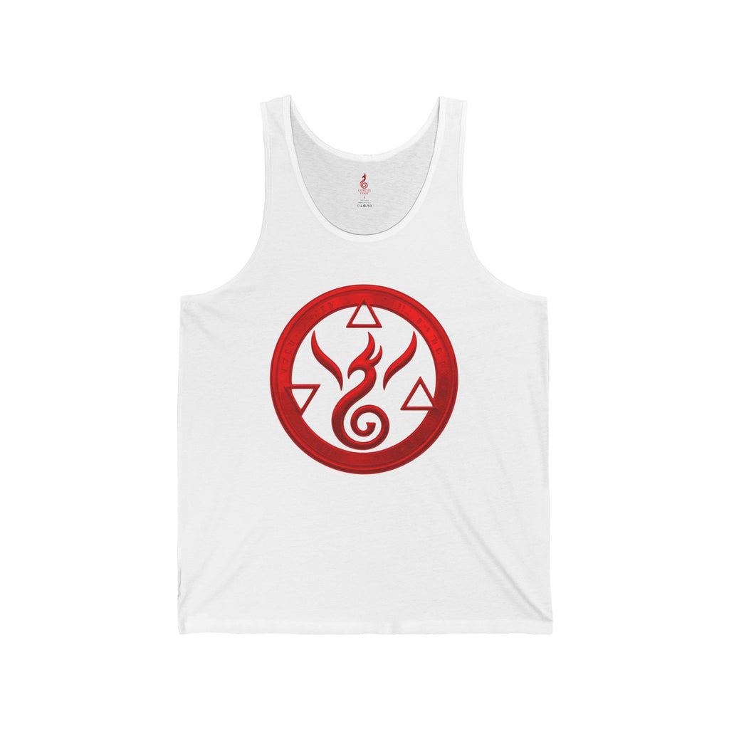 Genesis Code Tank Top (MEN'S) - Red Origin Seal Graphic