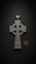 Pewter Cross Pendant Statement Accessory